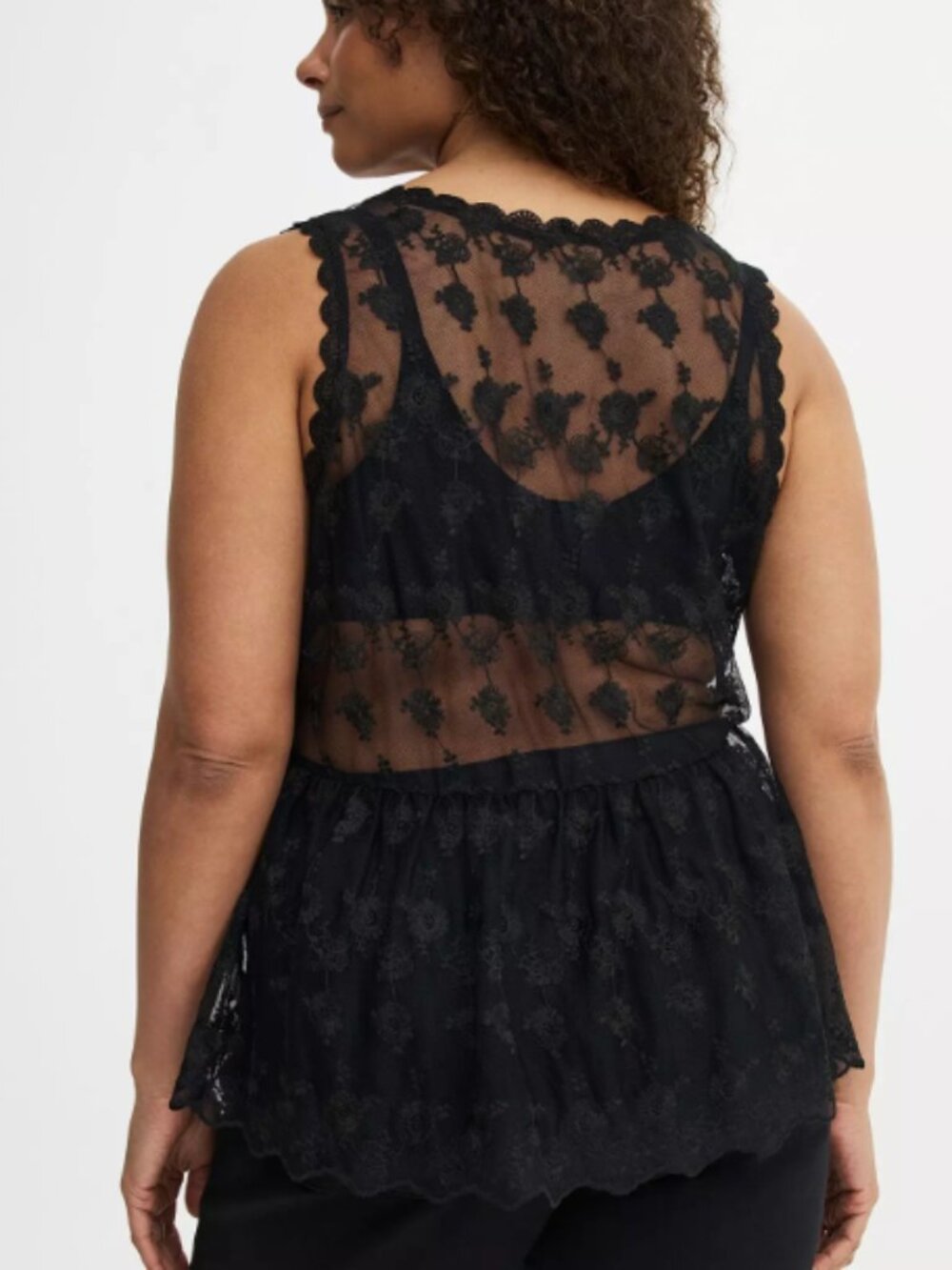 Lace V-Neck Tank - Picture 3 of 4